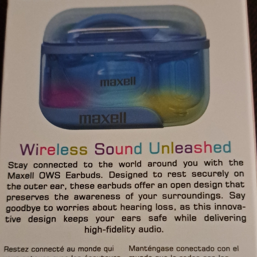 Maxell Blue Open Wireless Earhooks - Picture 6 of 11